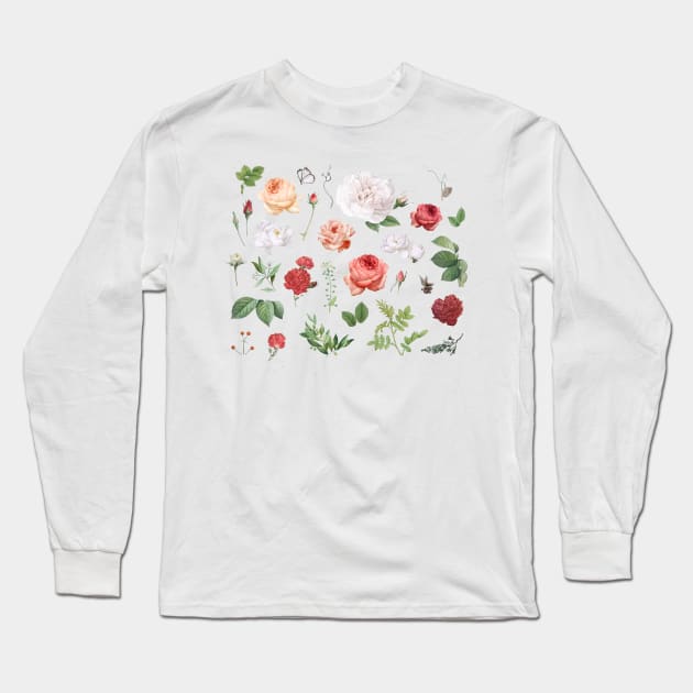 Floral pattern Long Sleeve T-Shirt by King Tiger